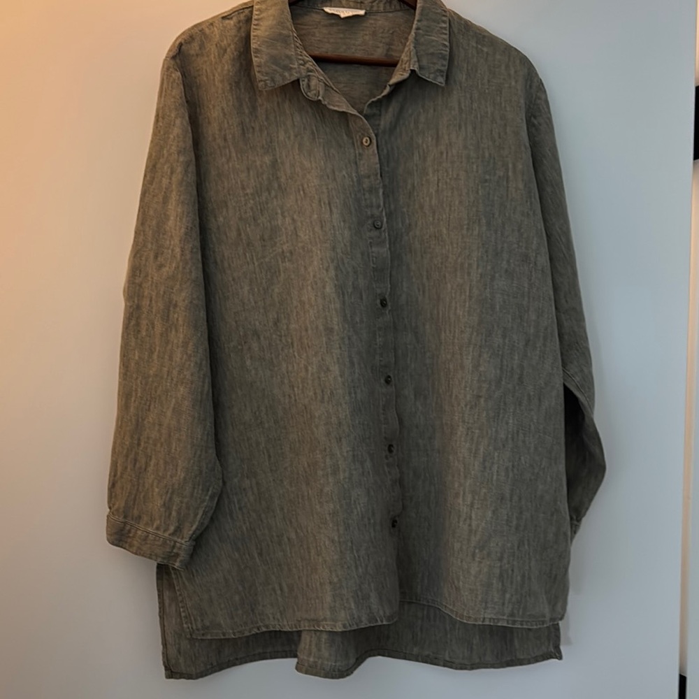 Eileen Fisher Long Sleeve Shirt Sz XL